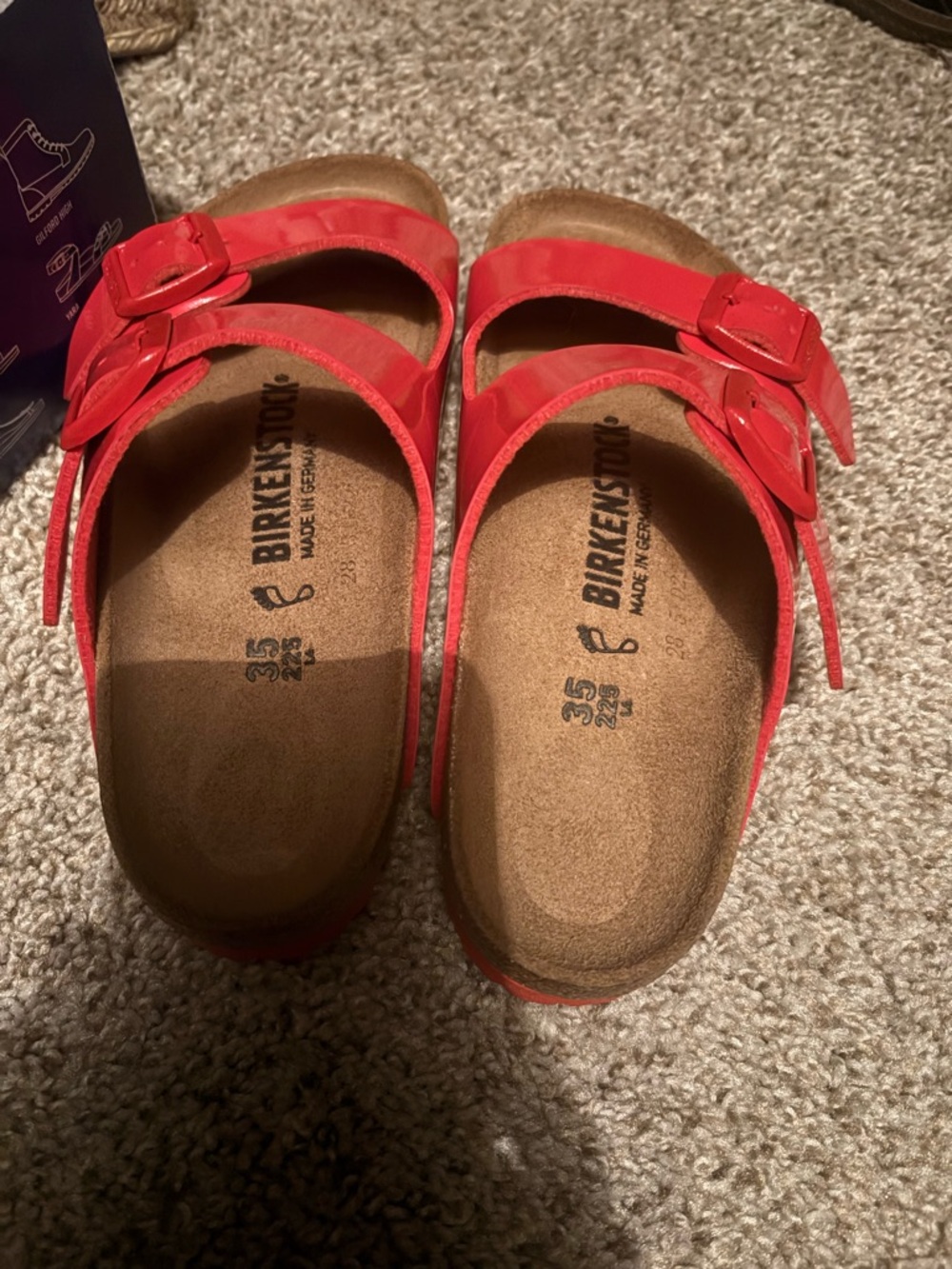 Birkenstock Women's Red Arizona EVA Sandals - Picture 2 of 5